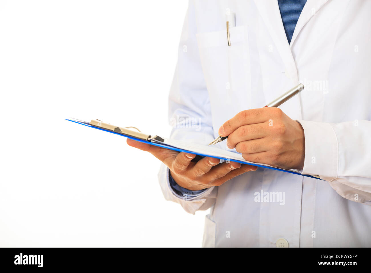 Doctor in white uniform blue hi-res stock photography and images - Alamy