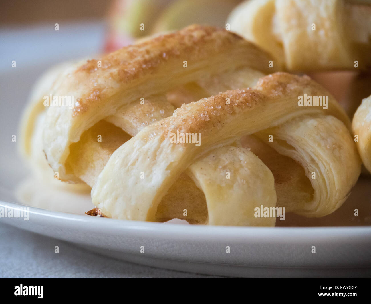 Puff pastry mini apple pies Stock Photo Alamy