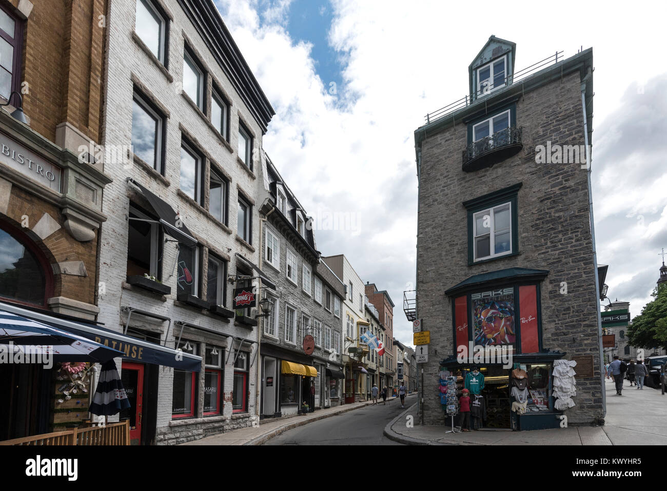Shopping area, downtown Quebec City, Quebec, Canada Stock Photo Alamy