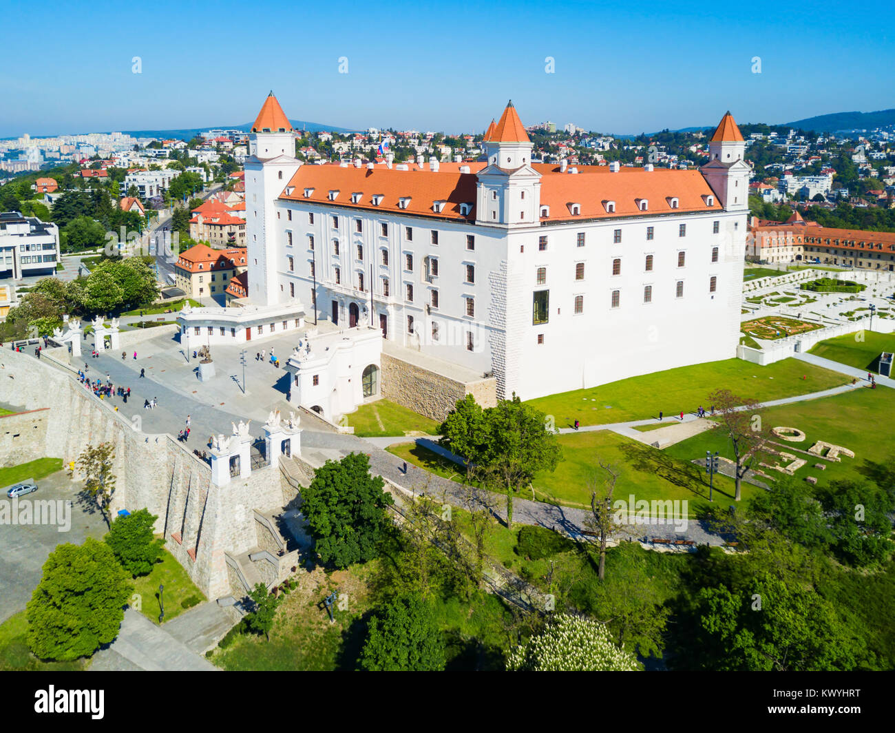 Bratislava Castle Or Bratislavsky Hrad Aerial Panoramic View bratislava-castle-or-bratislavsky-hrad-aerial-panoramic-view