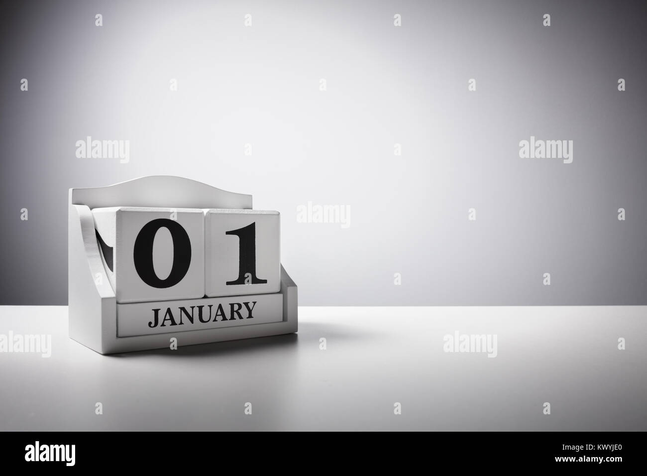 New year concept January 1st calendar background Stock Photo