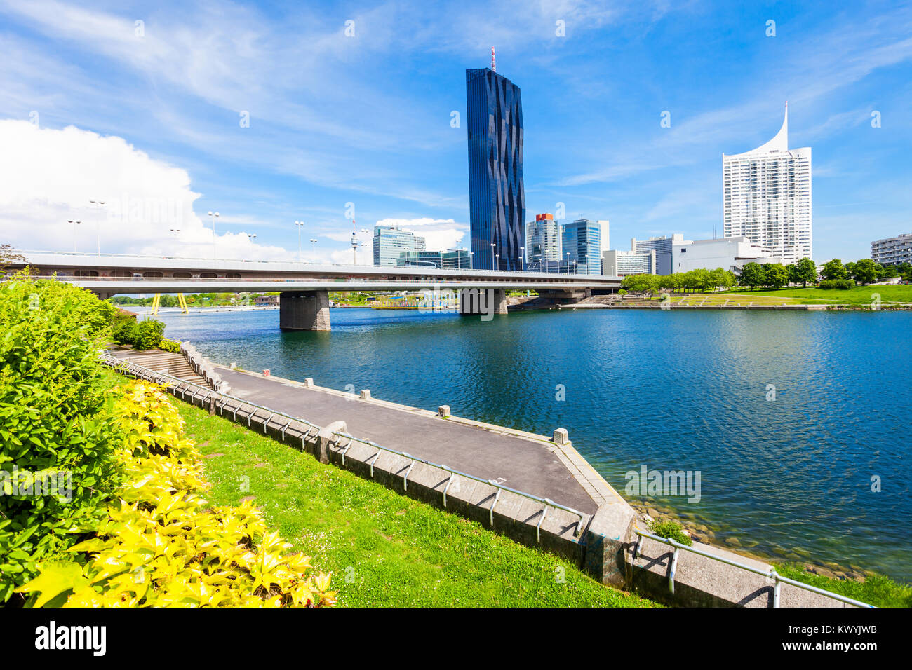 Danube City Or Donaustadt Is The District Of Vienna Austria Donaustadt Danube City Is A Modern Quarter With Skyscrapers And Business Centres In Vie Stock Photo Alamy