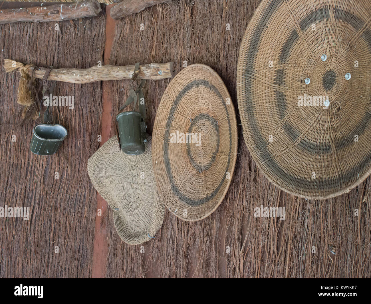 Safari Gear Hanging On The Wall Stock Photo Alamy