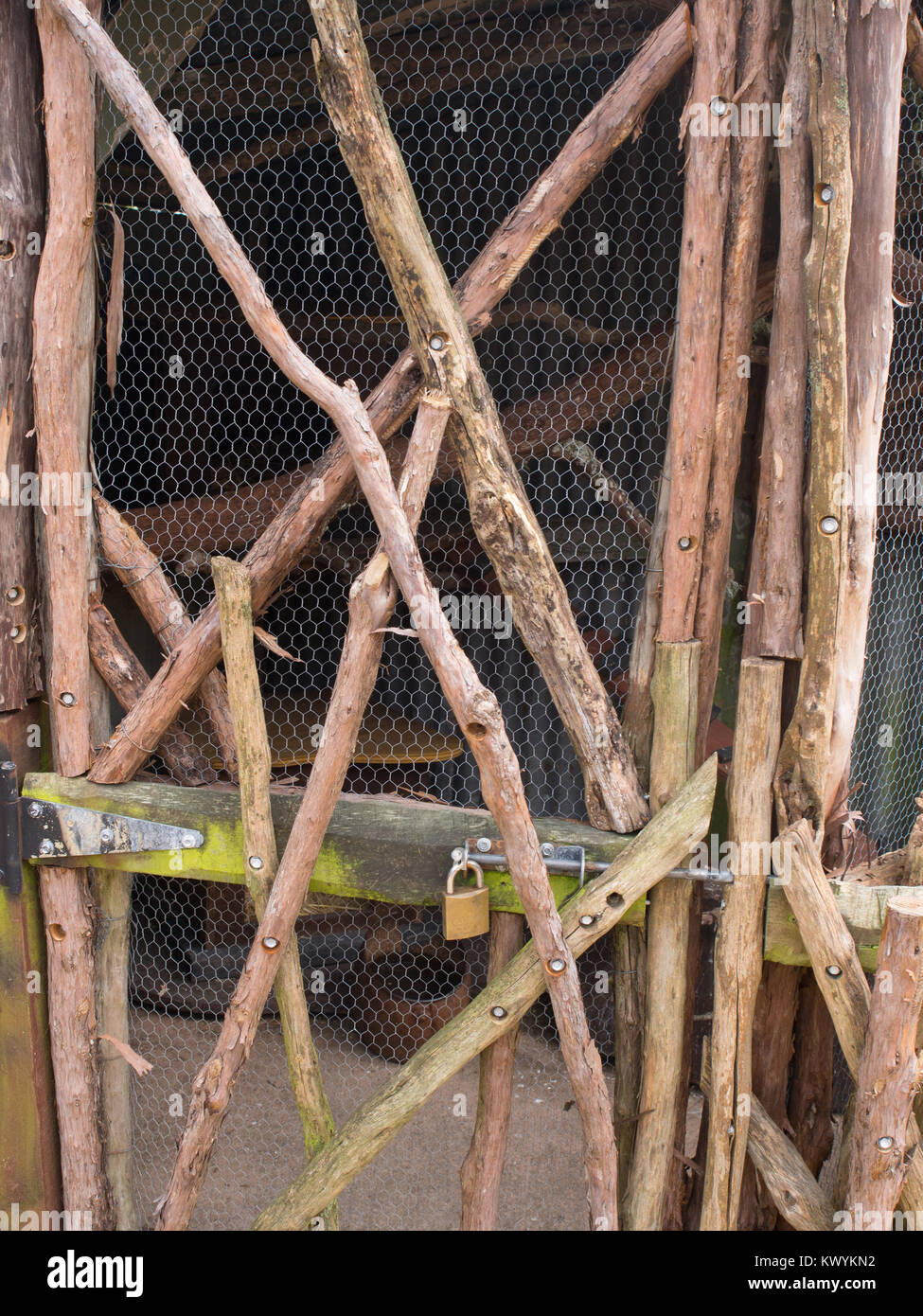 Gate Made Of Branches Stock Photo