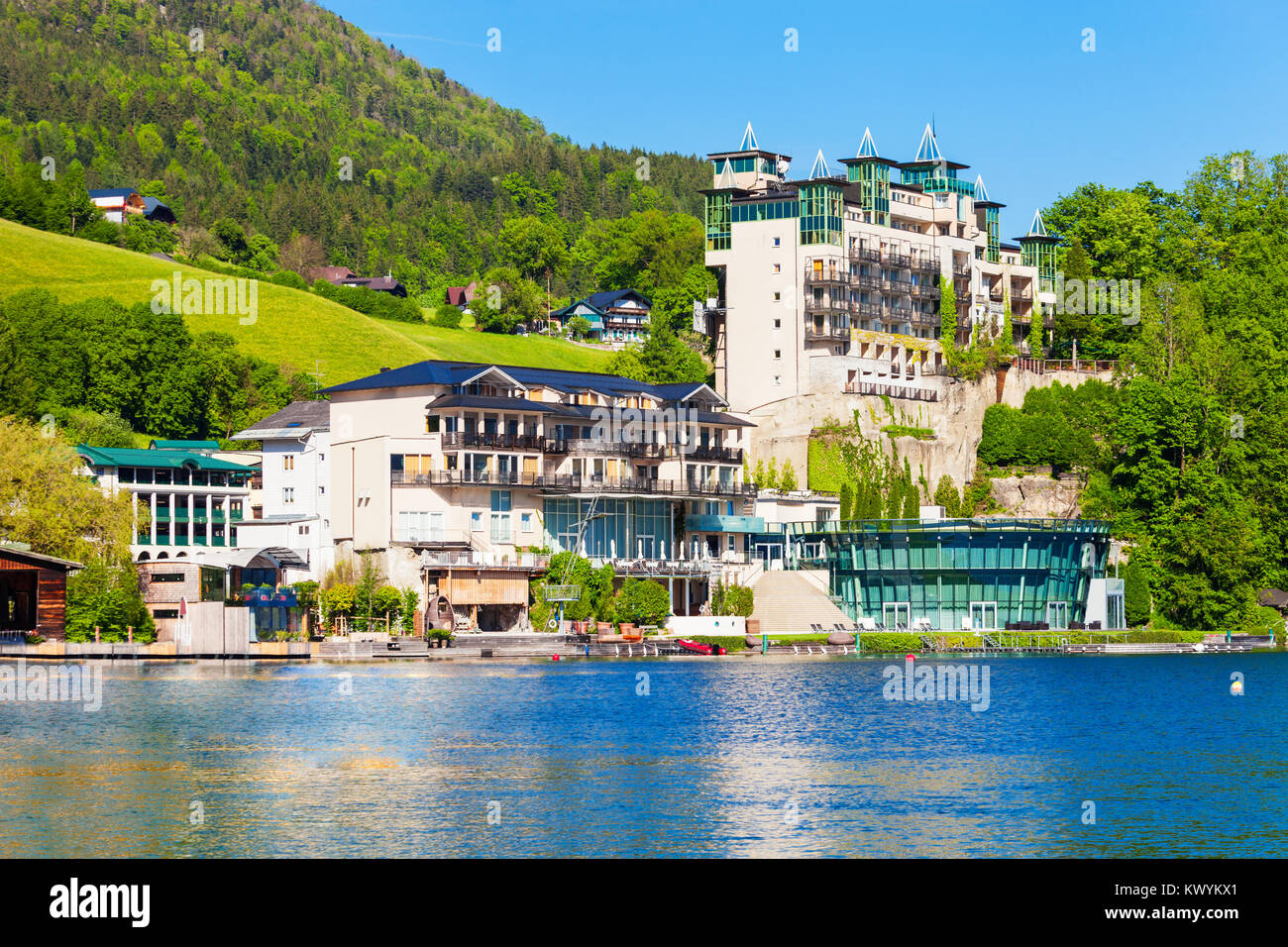 Hotels in St. Wolfgang im Salzkammergut, Austria Stock Photo