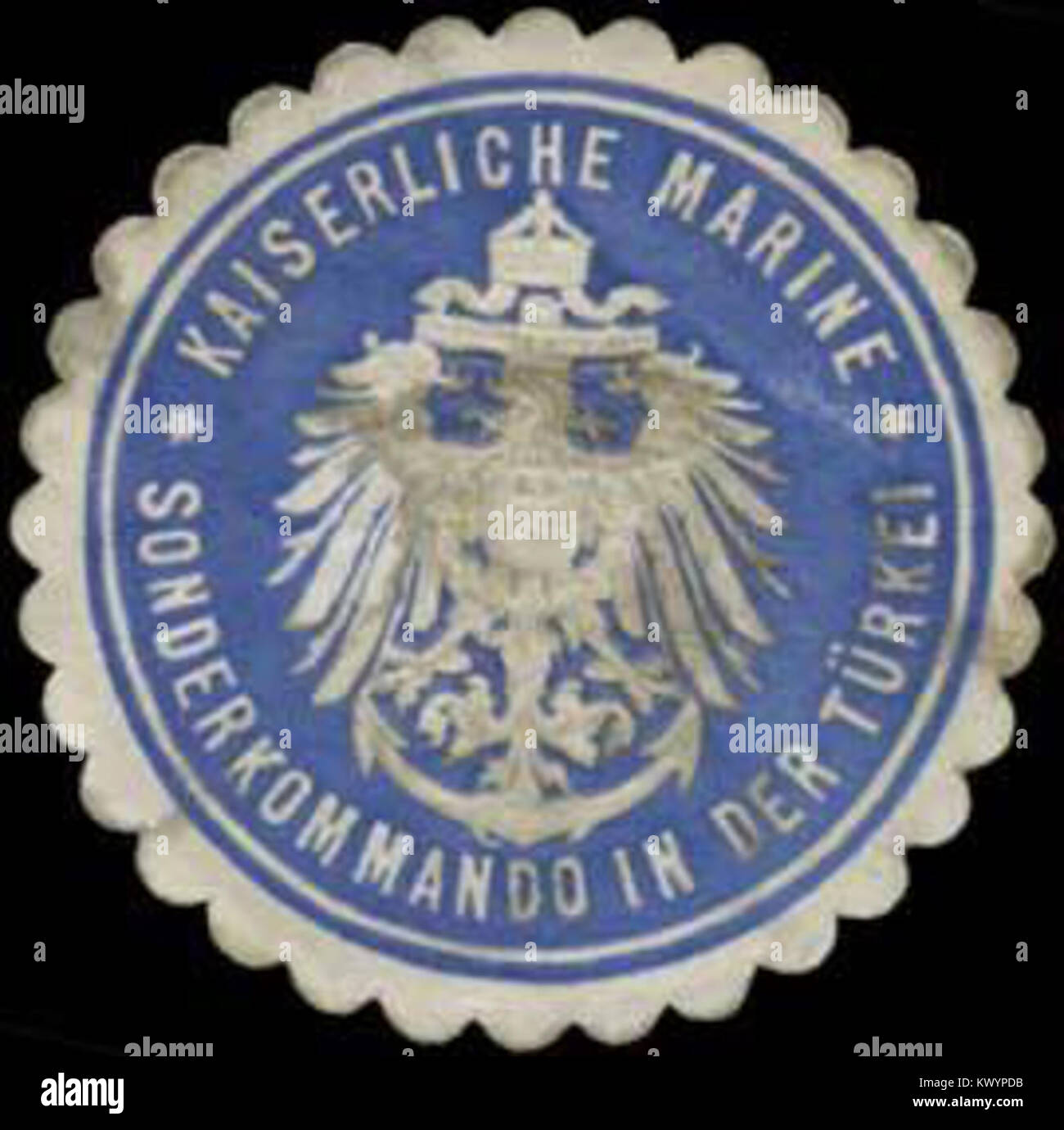 Siegelmarke Kaiserliche Marine Sonderkommando in der Türkei W0334835 Stock Photo