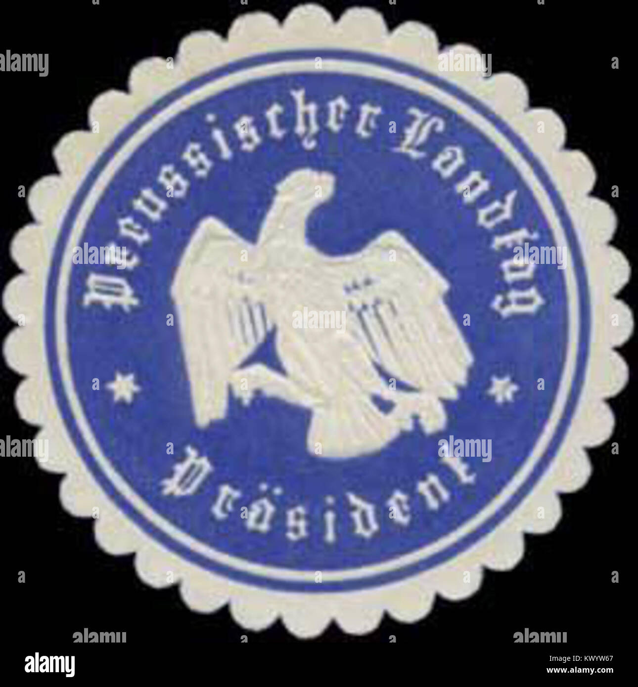 Siegelmarke Pr. Landtag Präsident W0365048 Stock Photo