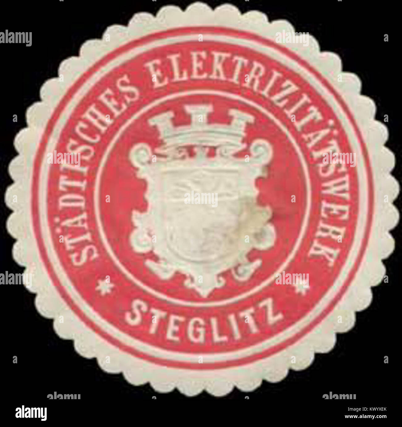 Siegelmarke Städtisches Elektrizitätswerk Steglitz W0386418 Stock Photo