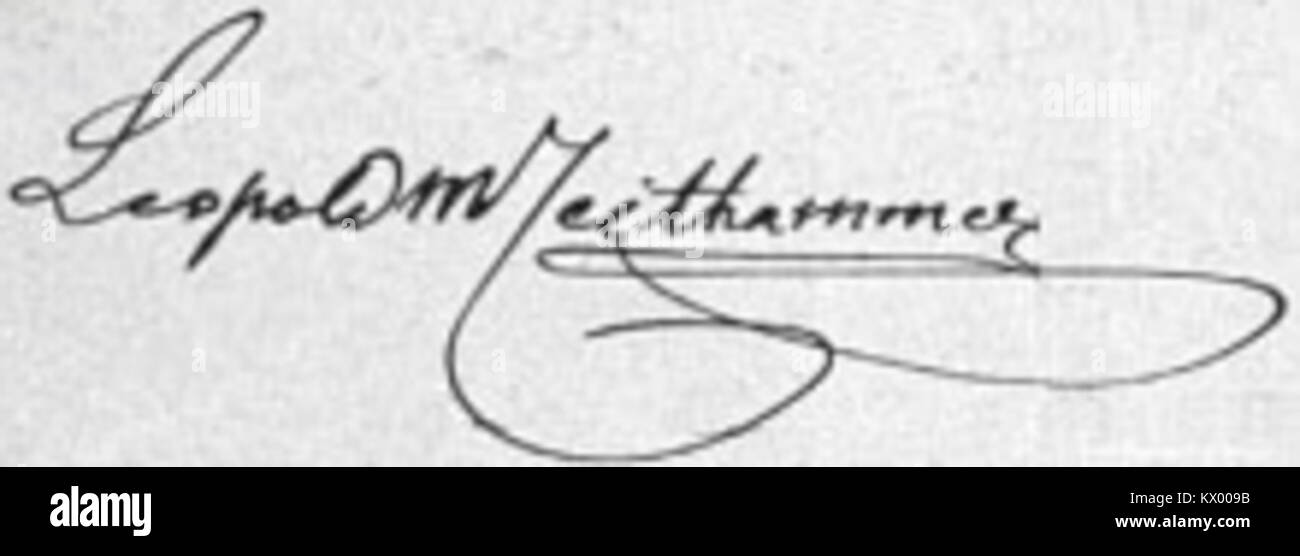 Signatura - Leopold Maria Zeithammer (1834-1905) Stock Photo
