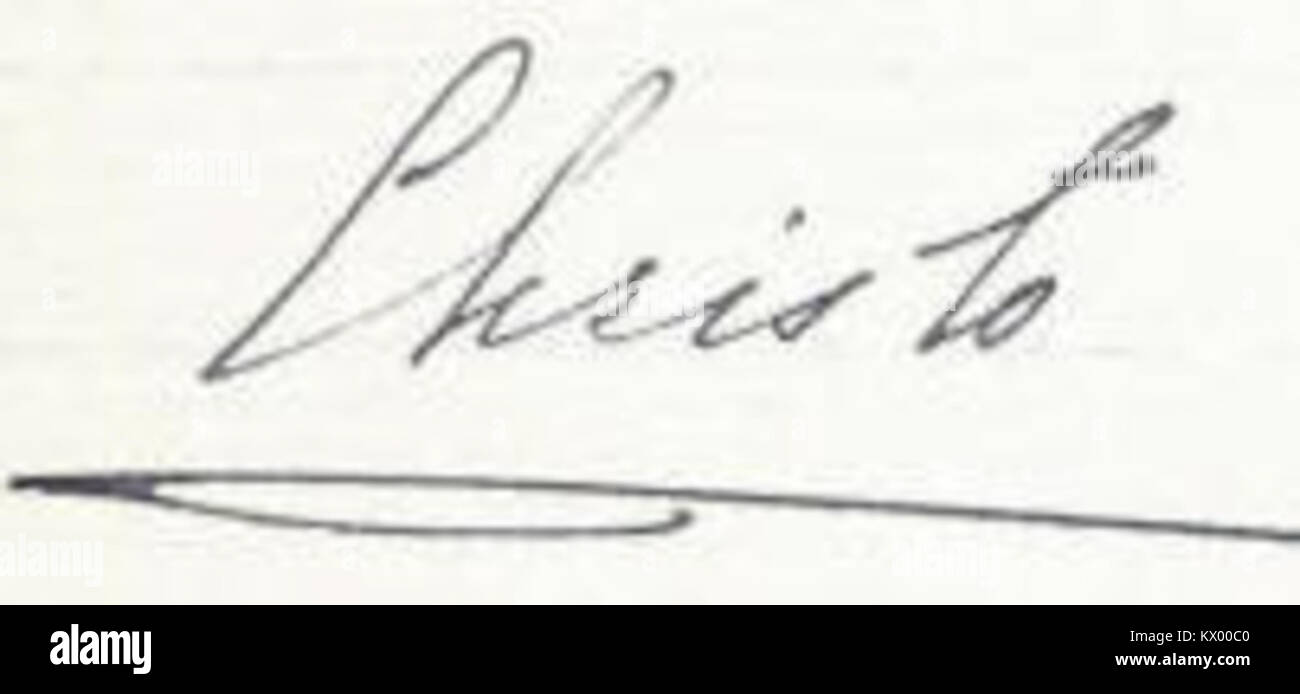 The document shows the signature of Prince Christopher of Greece and ...