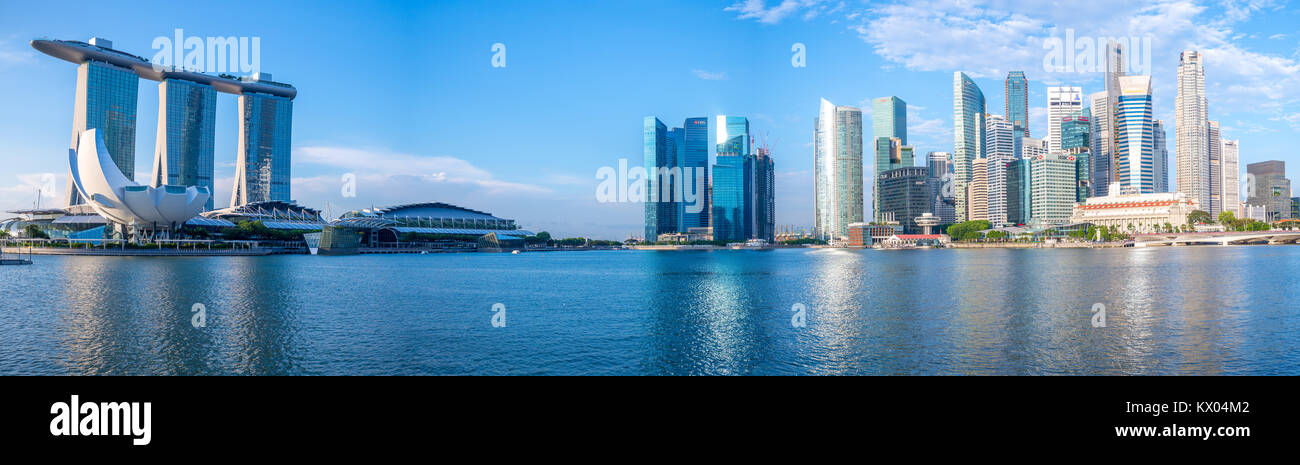 skyline of singapore at the marina bay Stock Photo