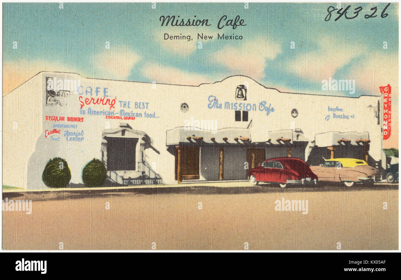 Mission Café, Deming, New Mexico Stock Photo