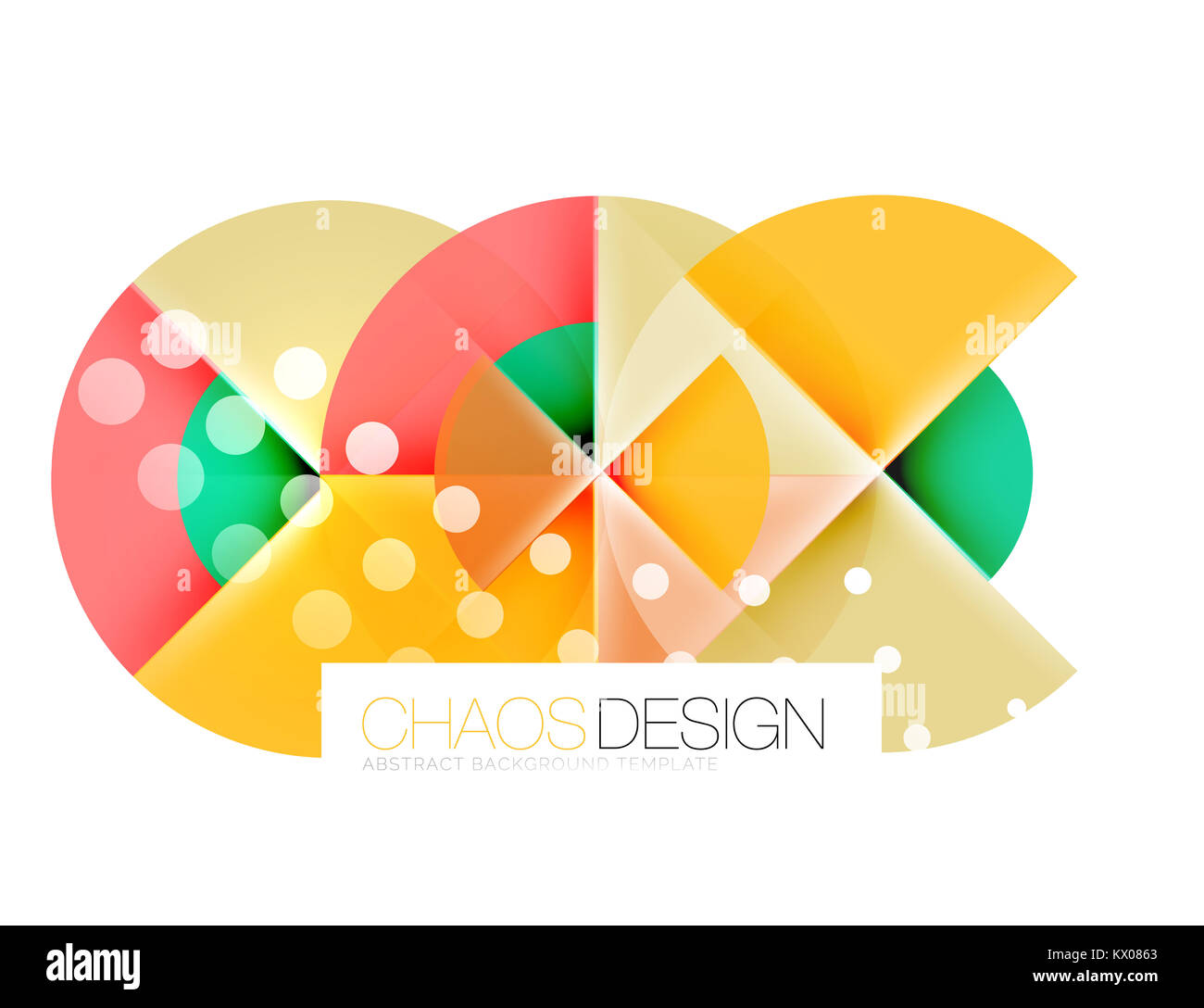Geometric abstract composition - circles layout with light effects ...
