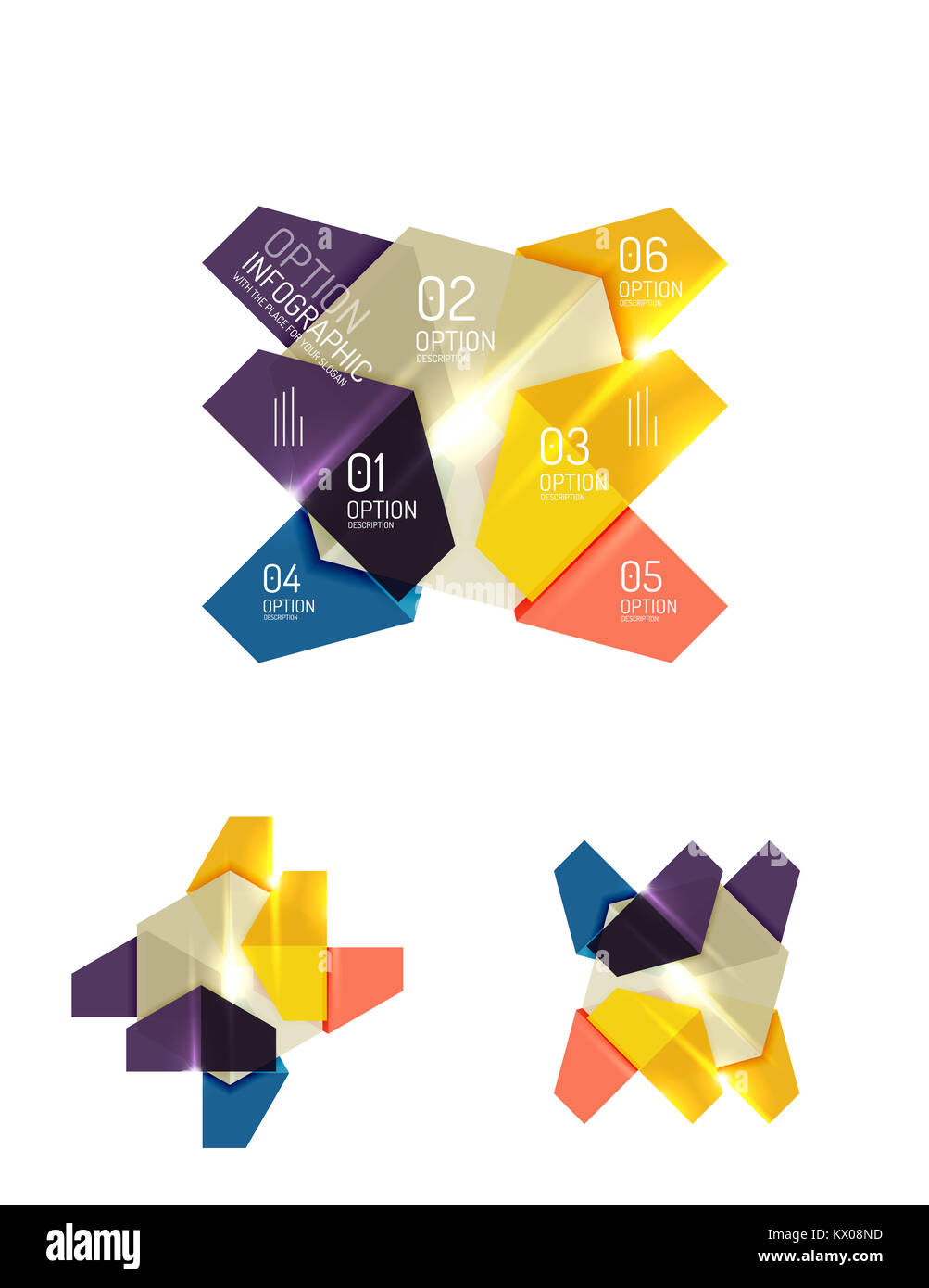 Paper Infographic Background Paper infographic elements for business background, presentation or ...