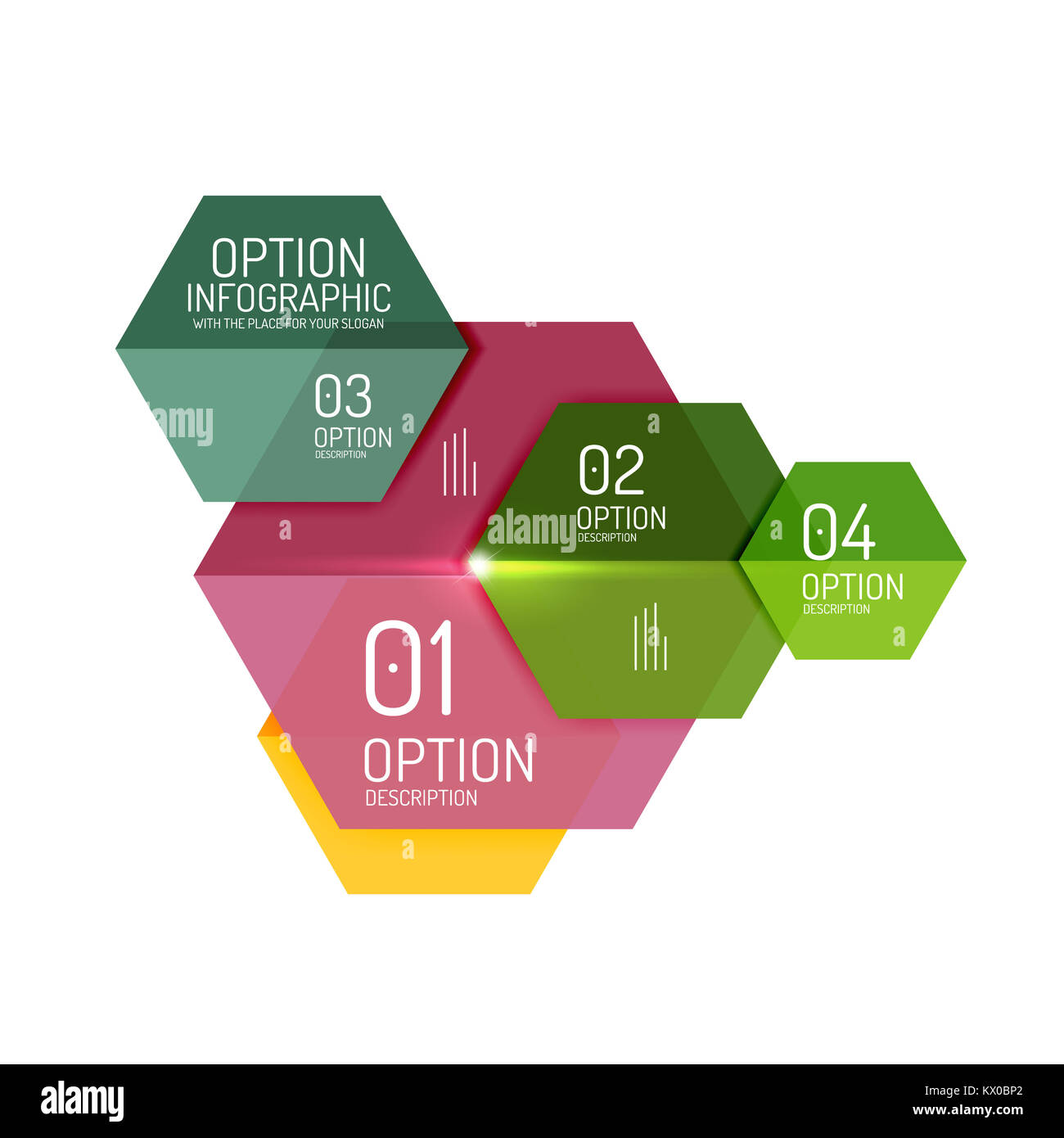 Paper business option button infographic templates, illustration Stock ...