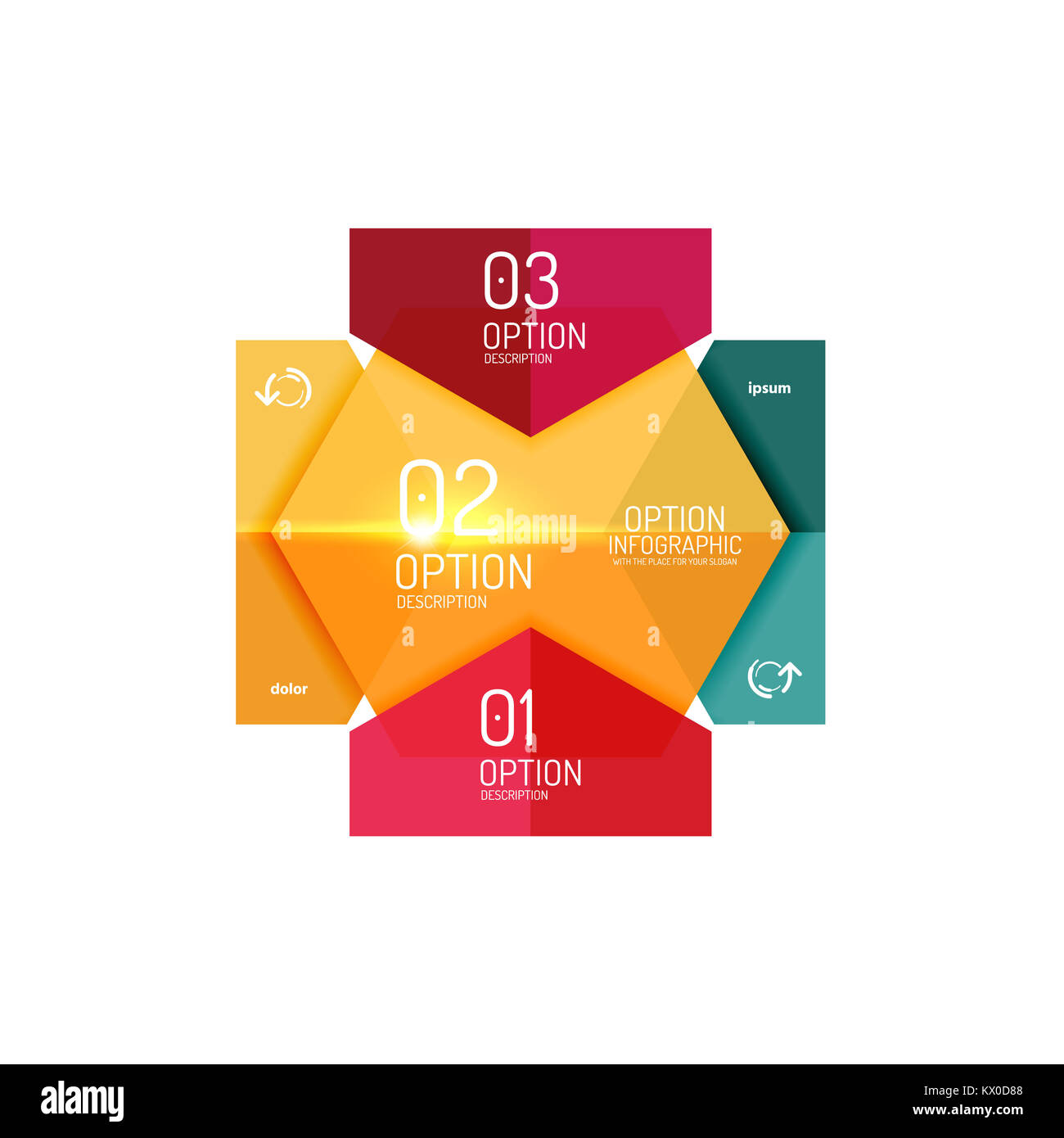 Paper business option button infographic templates, illustration Stock ...