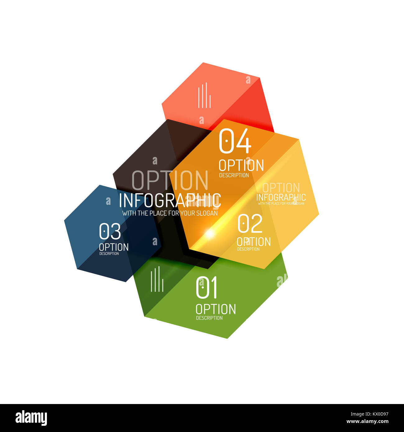 Paper business option button infographic templates, illustration Stock ...
