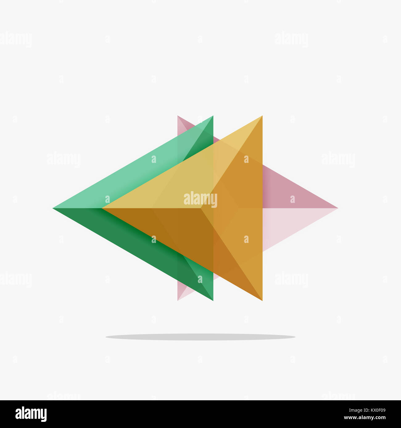 Blank triangle layout business template, infographic background Stock