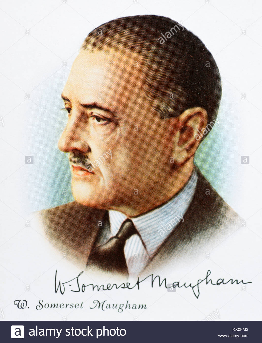 W. Somerset Maugham portrait was a british playwright and novelist 1874 – 1965 Stock Photo