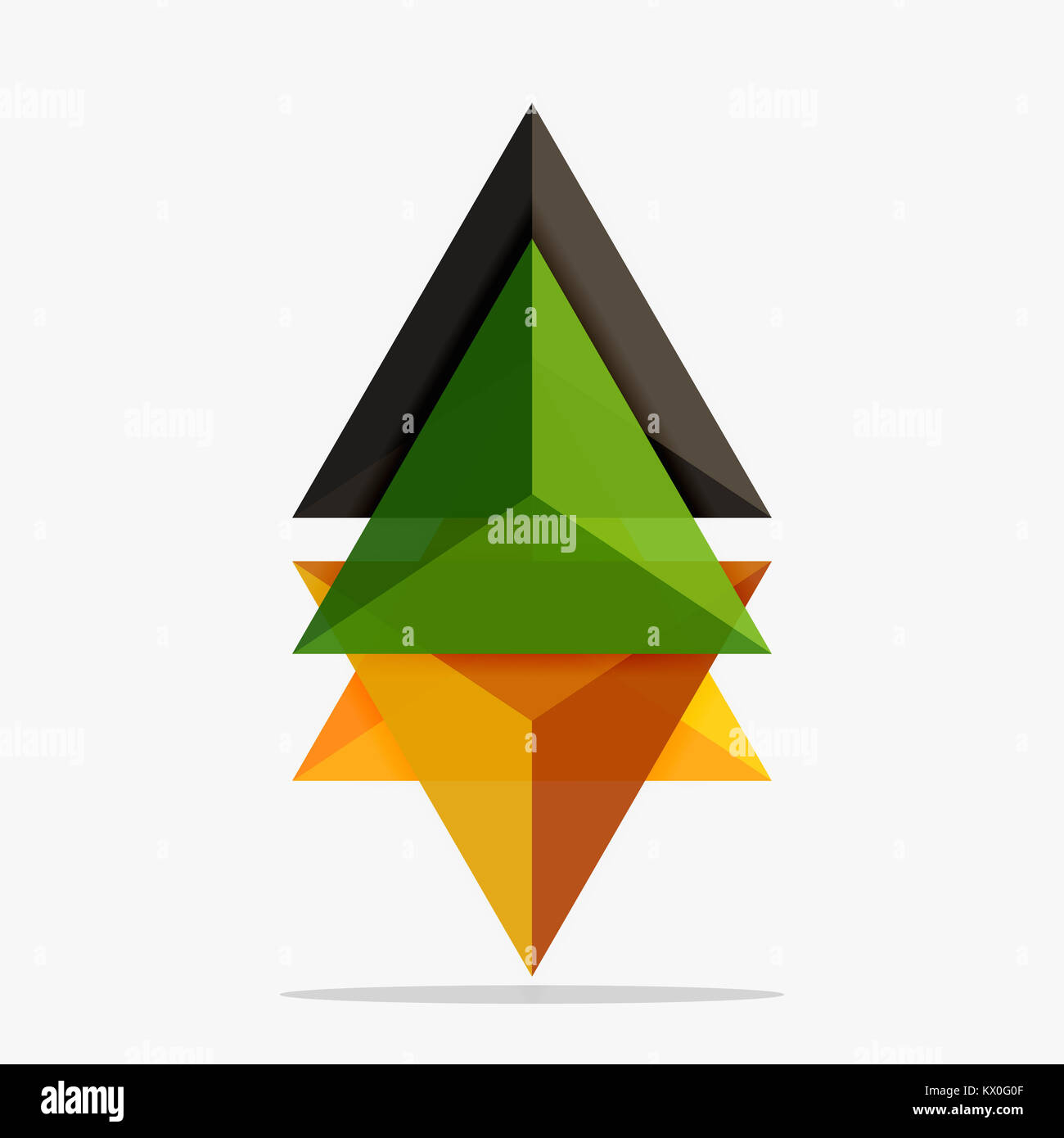 Blank triangle layout business template, infographic background Stock
