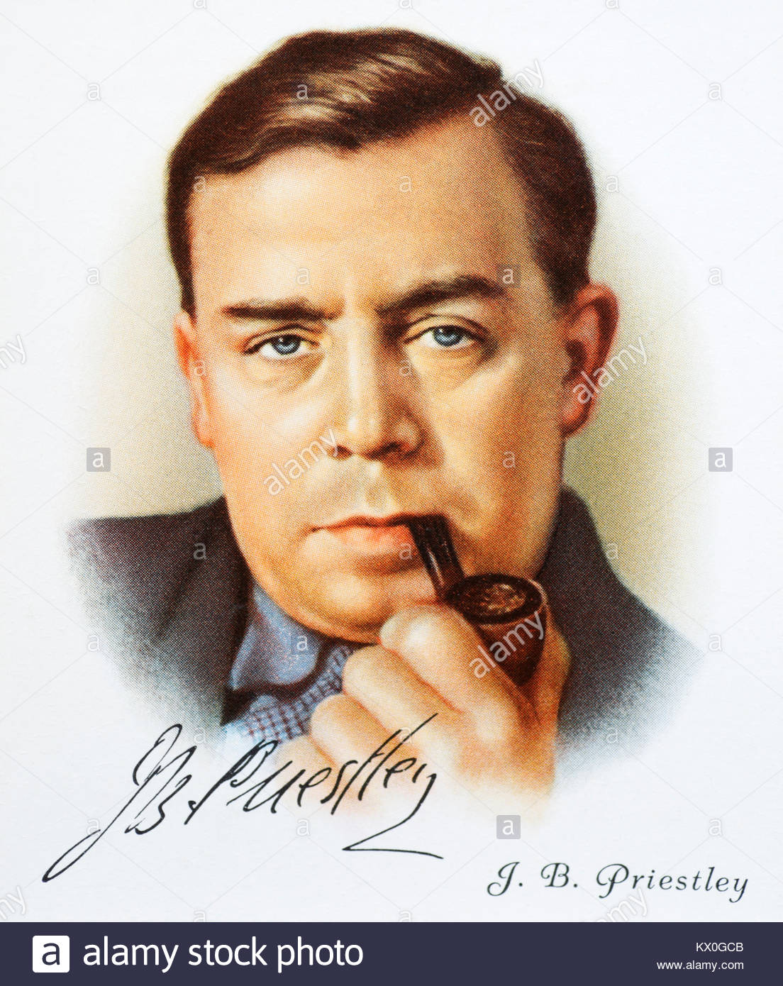 J.B. Priestley was an English novelist and playwright 1894 – 1984 Stock Photo