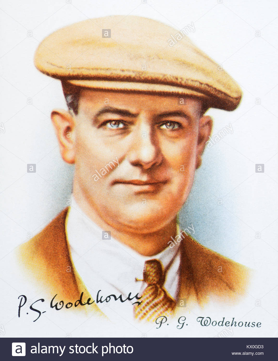 P.G. Wodehouse portrait was an English author  1881 – 1975 Stock Photo