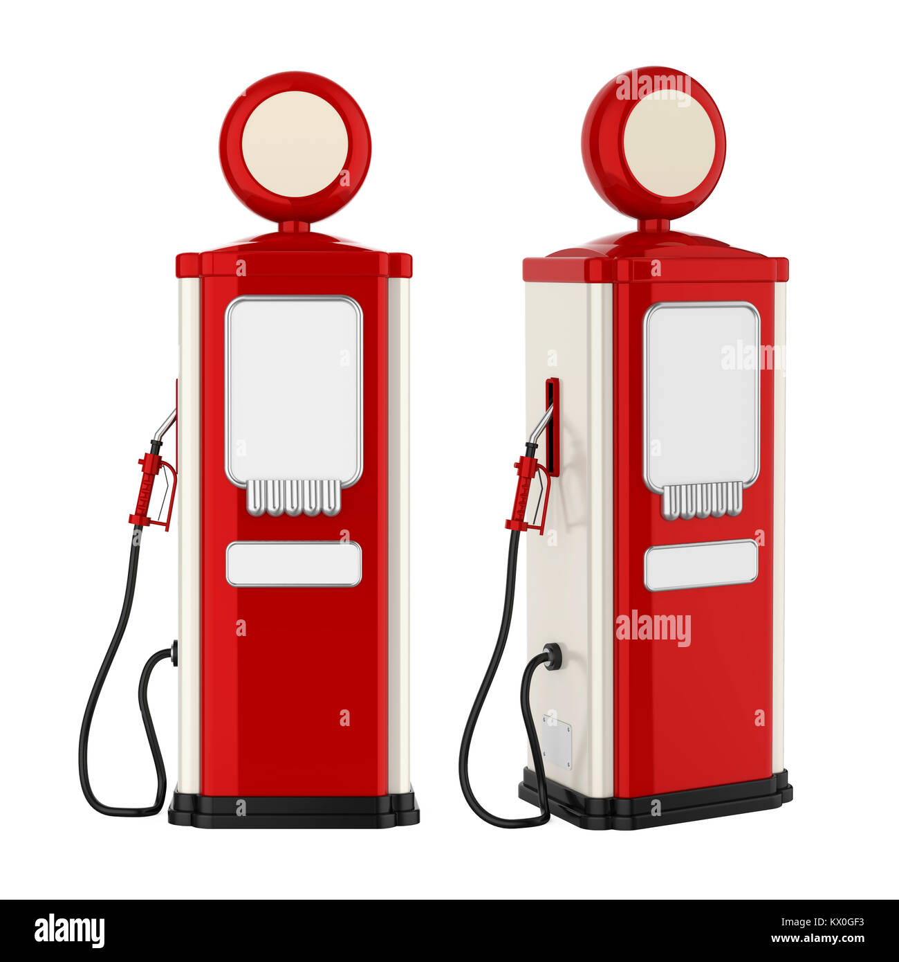 Retro Gas Pump Isolated Stock Photo Alamy