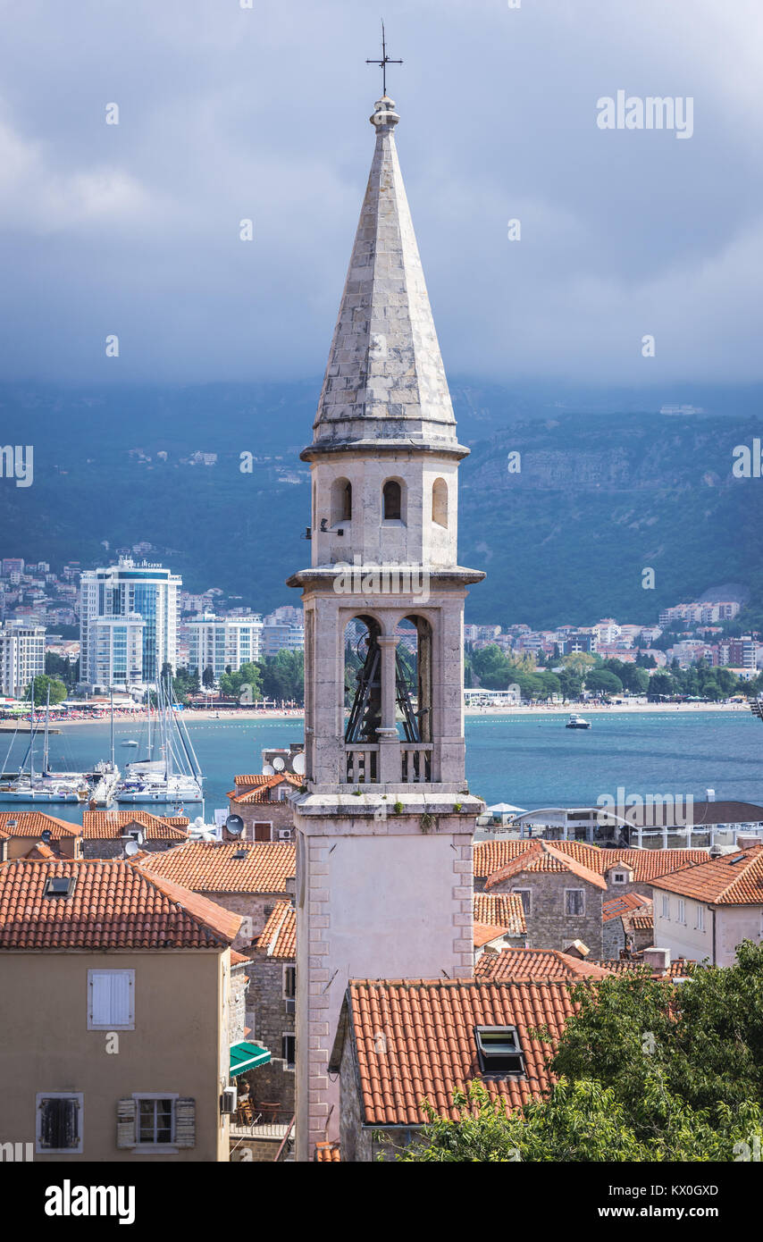 Bell tower of Roman Catholic Cathedral of Saint John the Baptist on the ...