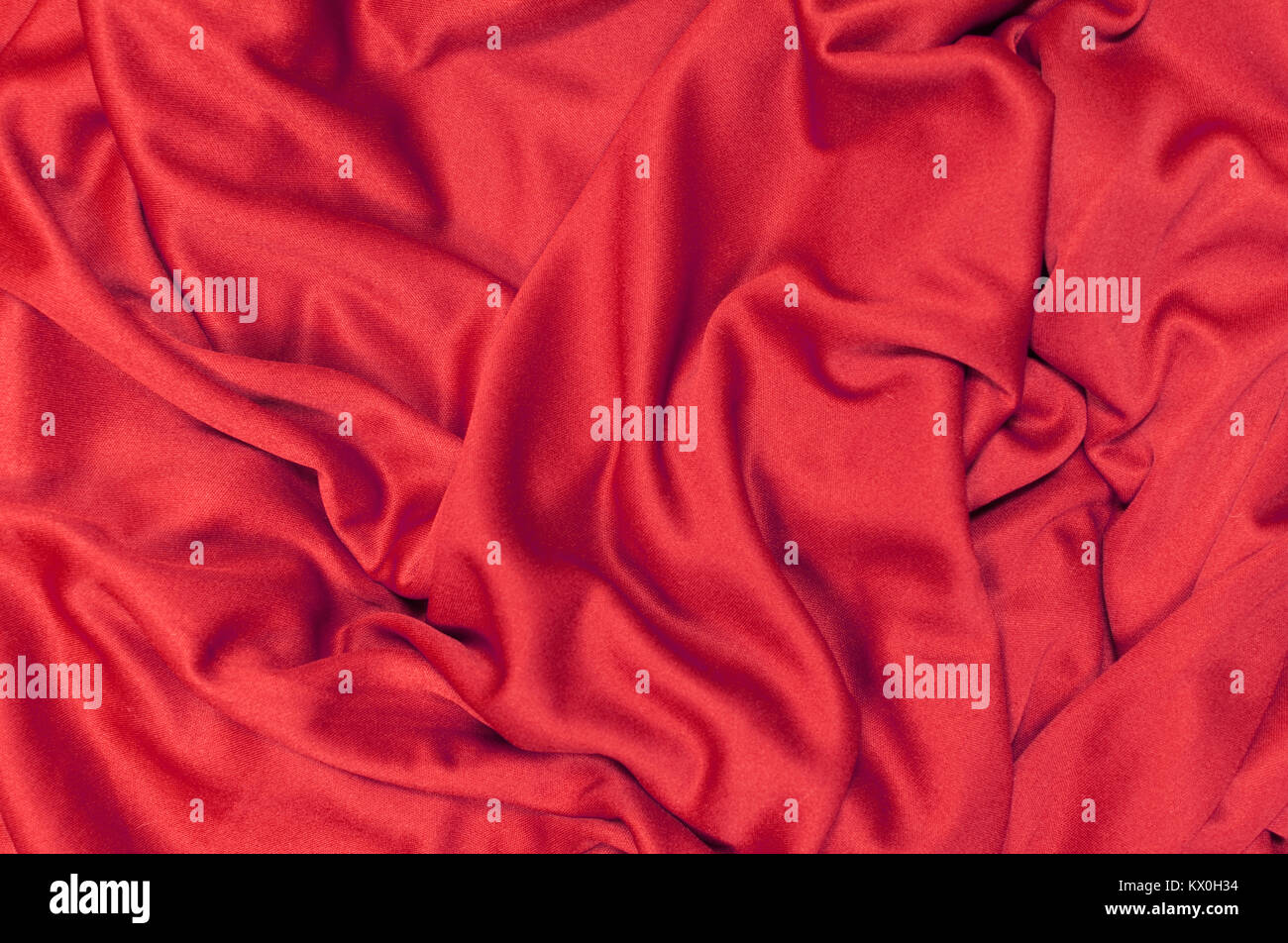 Red satin fabric Stock Photo