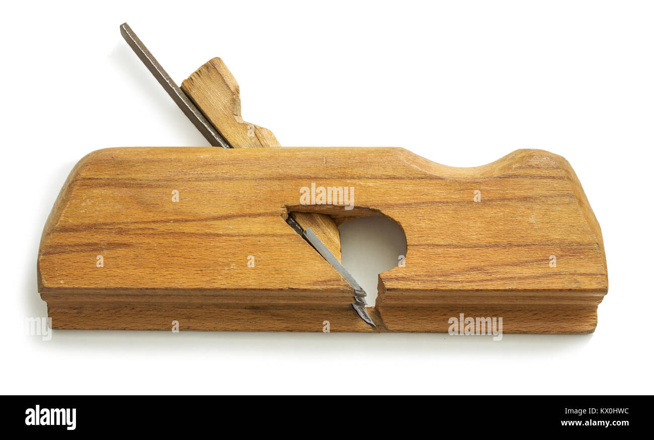 Old jackplane with shaped blade for processing the edge of the Board