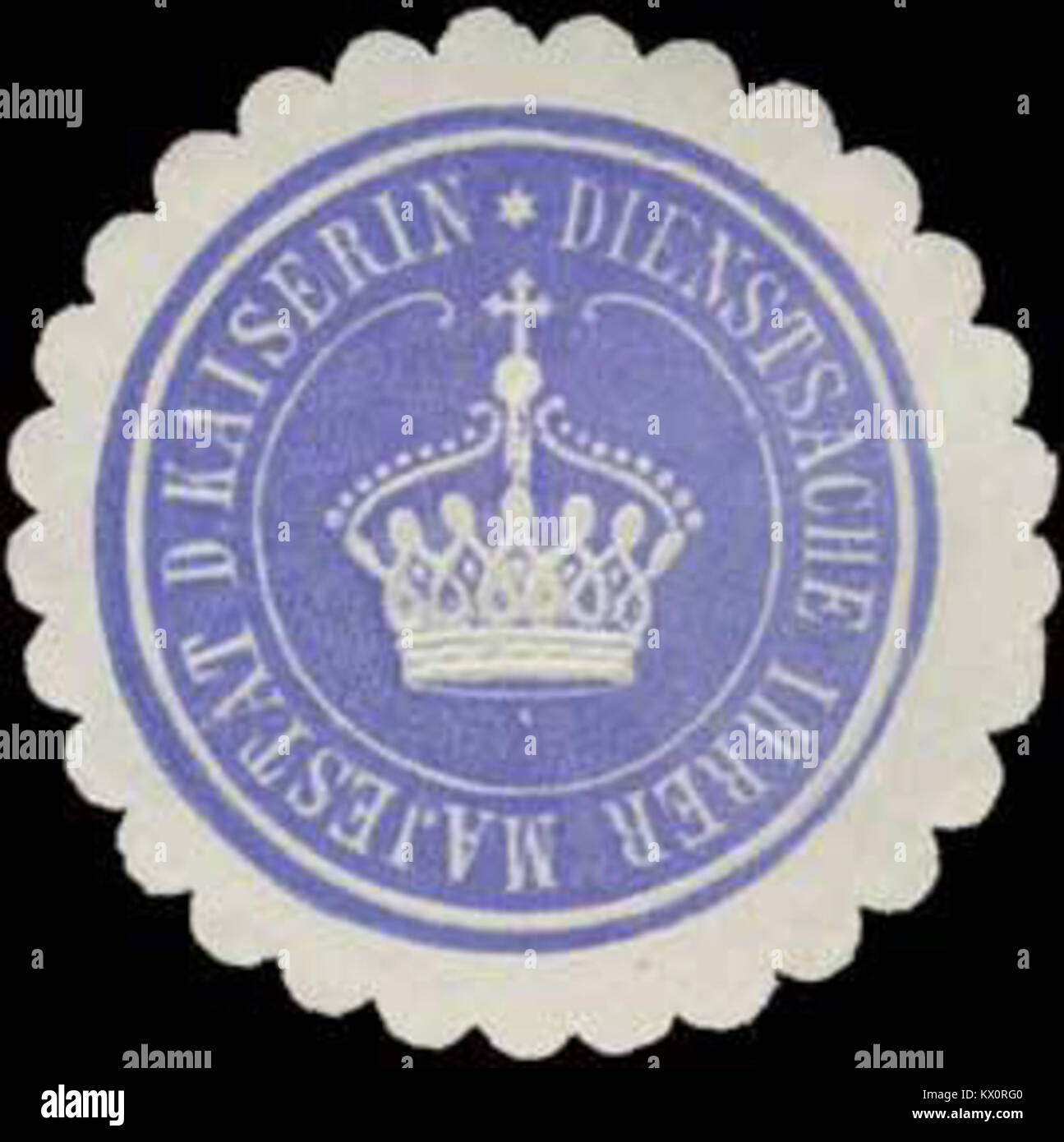 Siegelmarke Dienstsache Ihrer Majestät der Kaiserin W0323007 Stock Photo