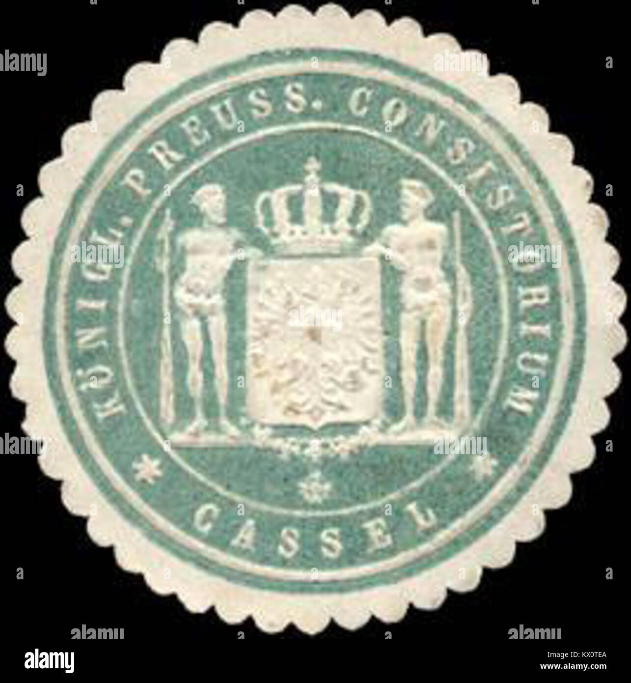 This document refers to the official seal of the Fürstlich Preußische ...