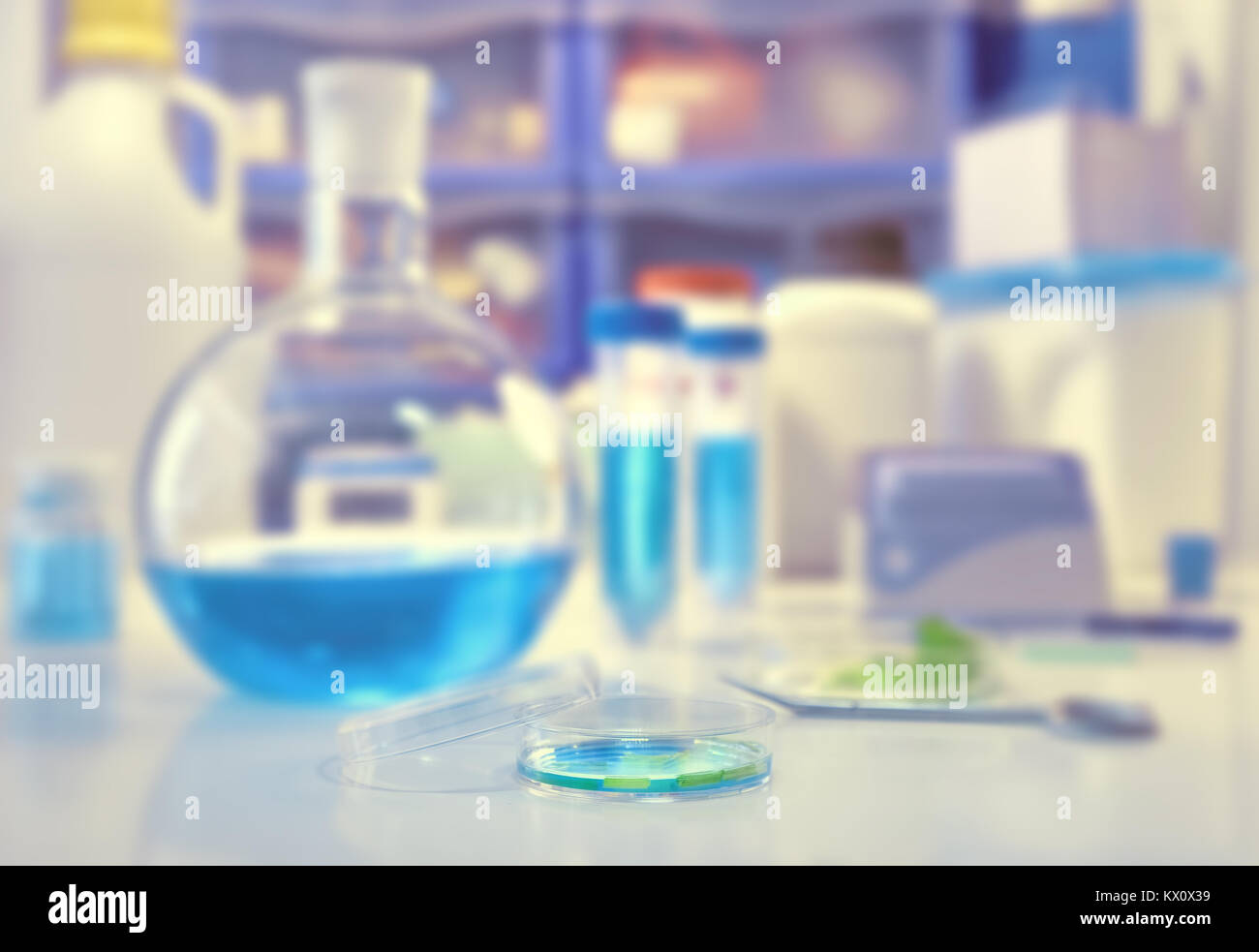 Scientific background with closeup on scientific sample. Shallow DOF ...