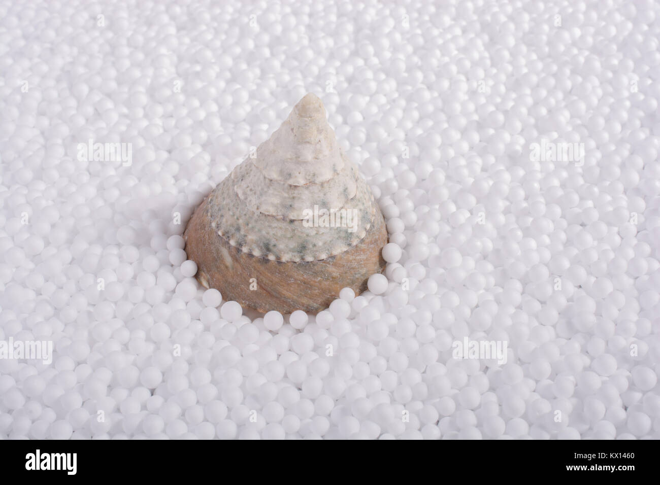 on little white polystyrene foam balls Stock Photo - Alamy