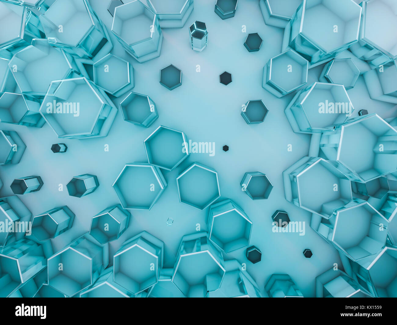 Hexagon abstract glass background. 3D rendering Stock Photo - Alamy