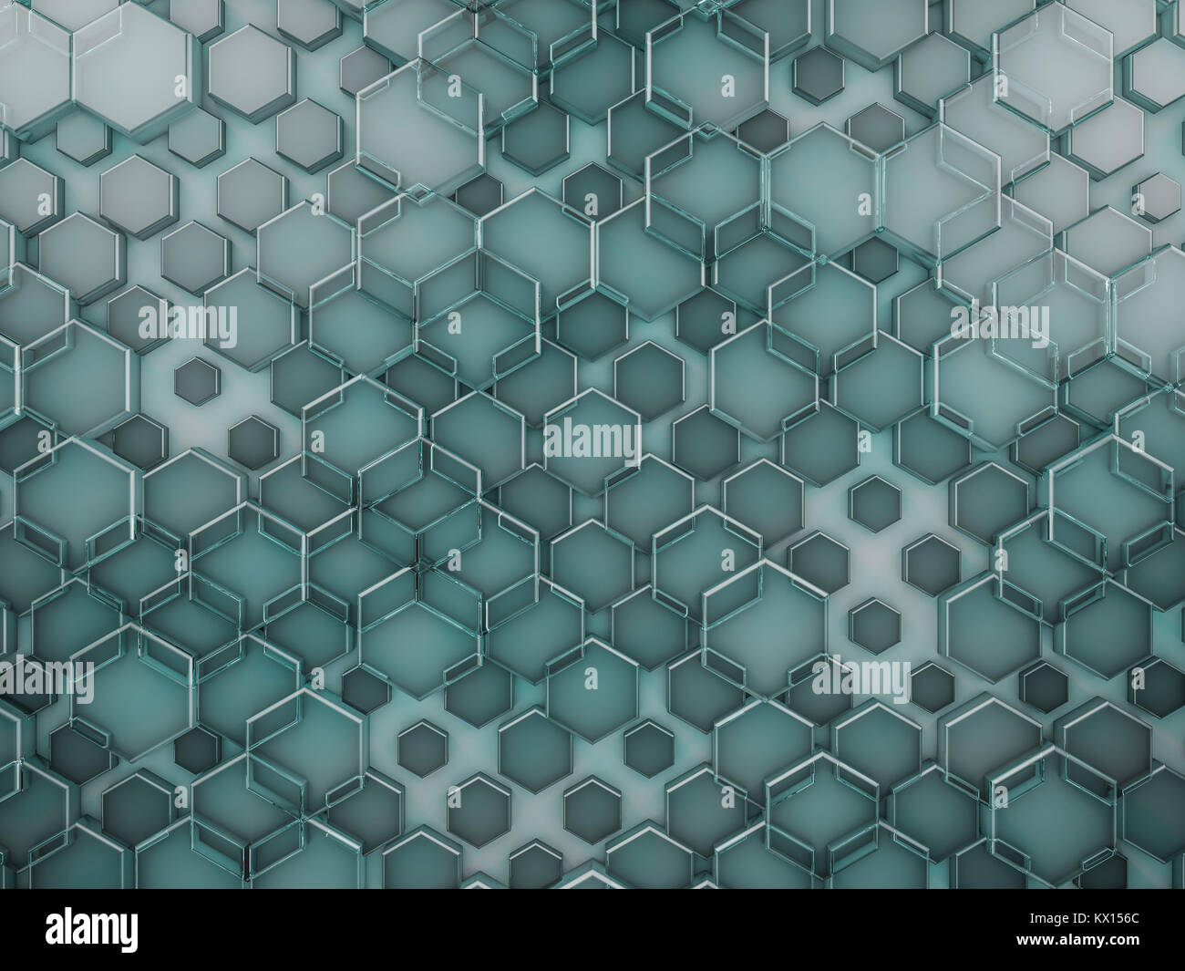 Hexagon abstract glass background. 3D rendering Stock Photo - Alamy