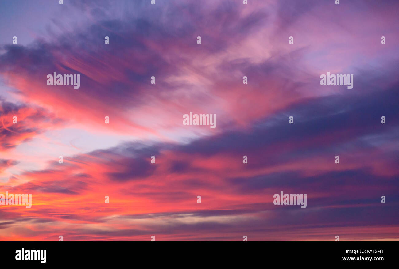 Pink clouds at a sunset Stock Photo - Alamy