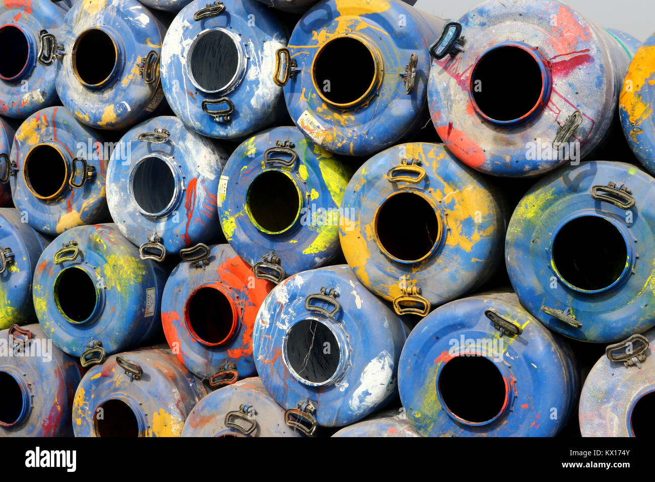 Color Waste Drums High Resolution Stock Photography and Images - Alamy