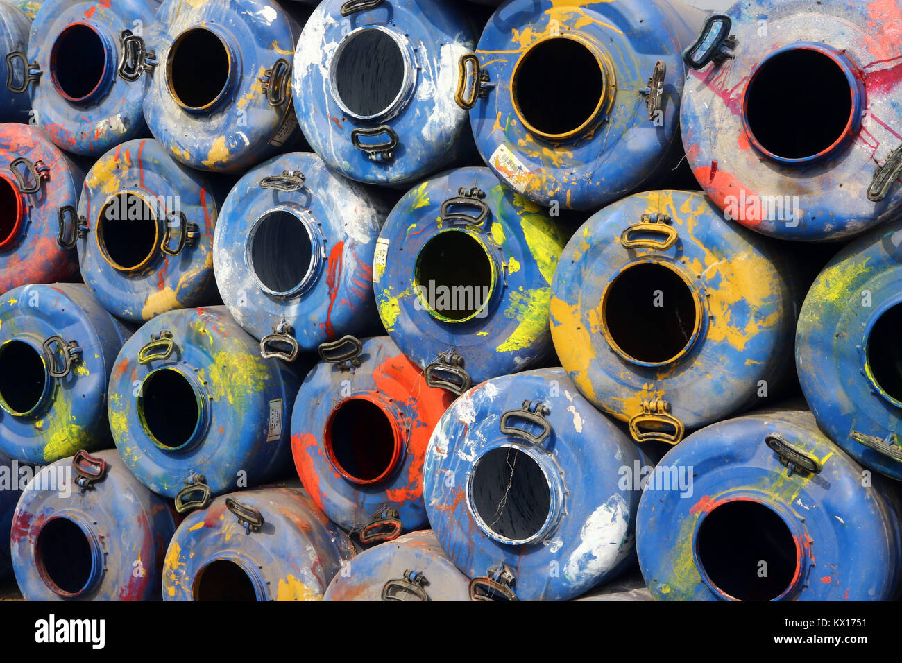 Color plastic waste drums hires stock photography and images Alamy