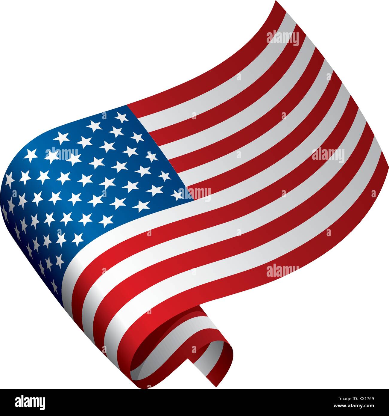 USA Flag isolated Stock Vector Image & Art - Alamy