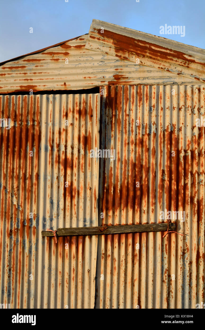 An old barn made of corrugated iron Stock Photo - Alamy