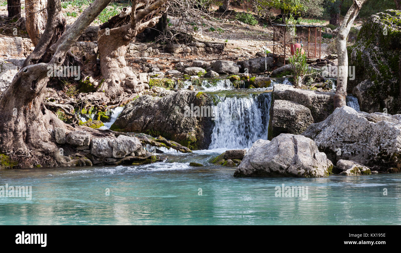 Kocadere Stream.  A view across Kocadere stream in Koprulu Canyon National Park in the province of Antalya, south western Turkey. Stock Photo