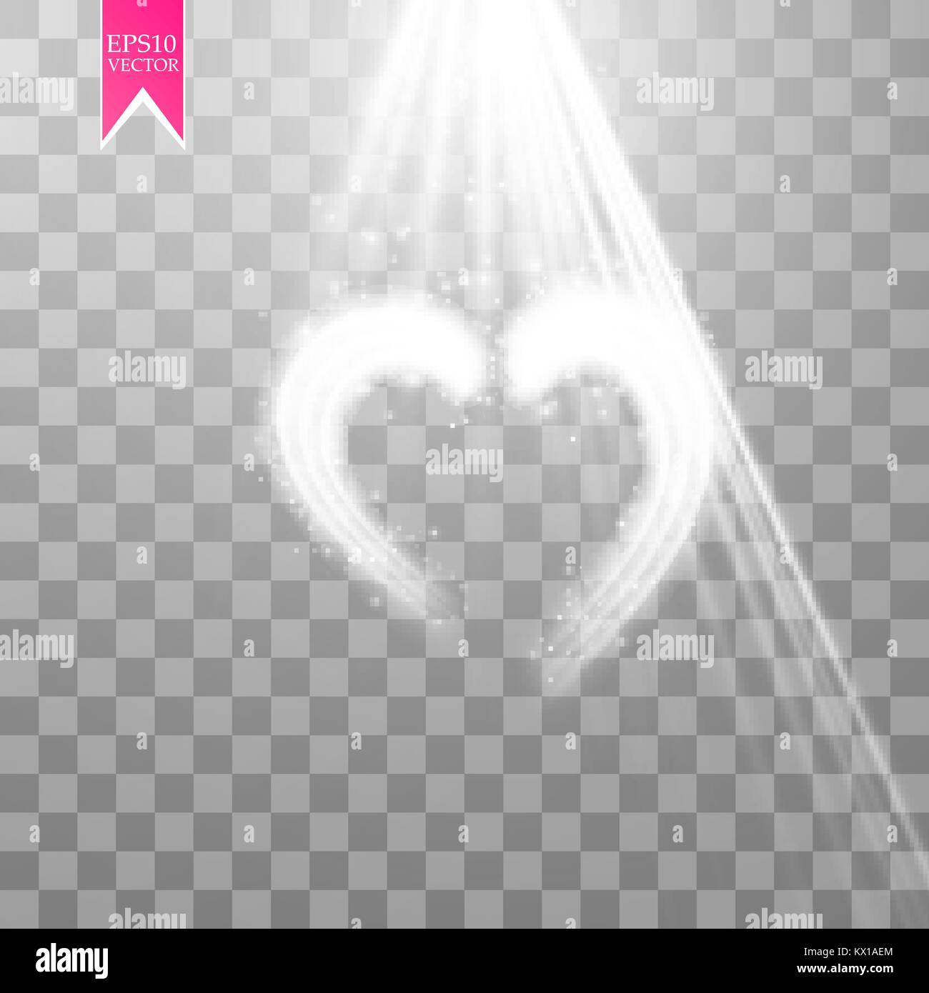 Heart of the lamps and projector on a transparent background ...