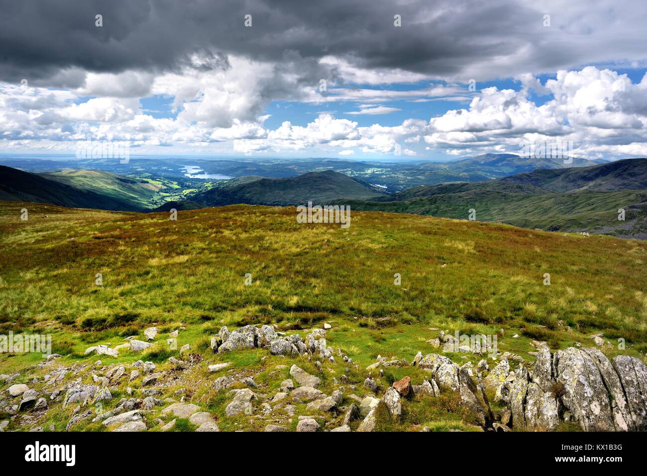 Down the Troutbeck valley to Windermere Stock Photo Alamy