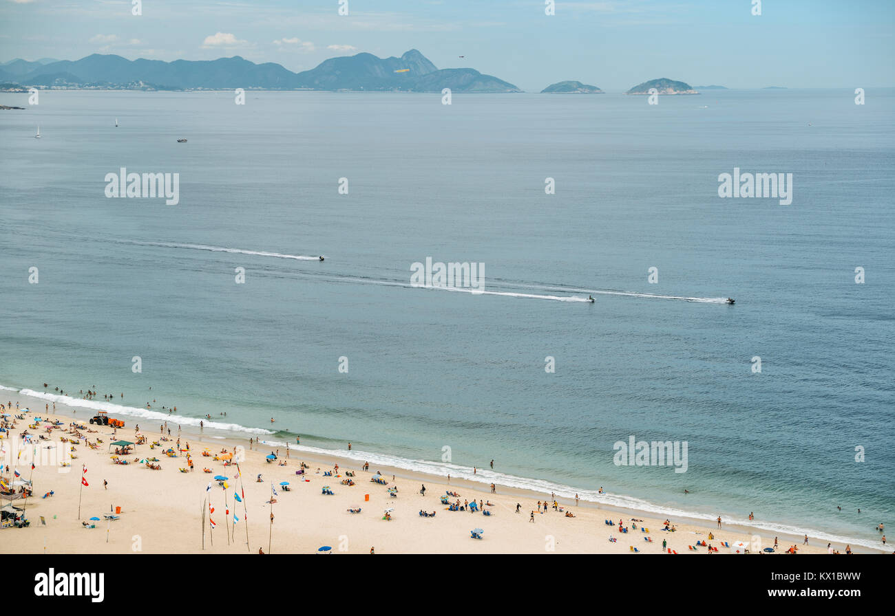 Jet-skis in Copacabana, Brazil Stock Photo