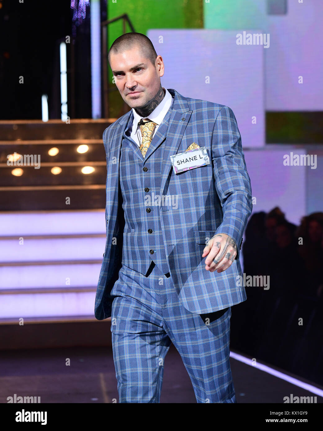 London, UK. 05th Jan, 2018. Shane Lynch enters the house during the Celebrity Big Brother Men's Launch held at Elstree Studios in Borehamwood, Hertfordshire. Credit: Gtres Información más Comuniación on line, S.L./Alamy Live News Stock Photo