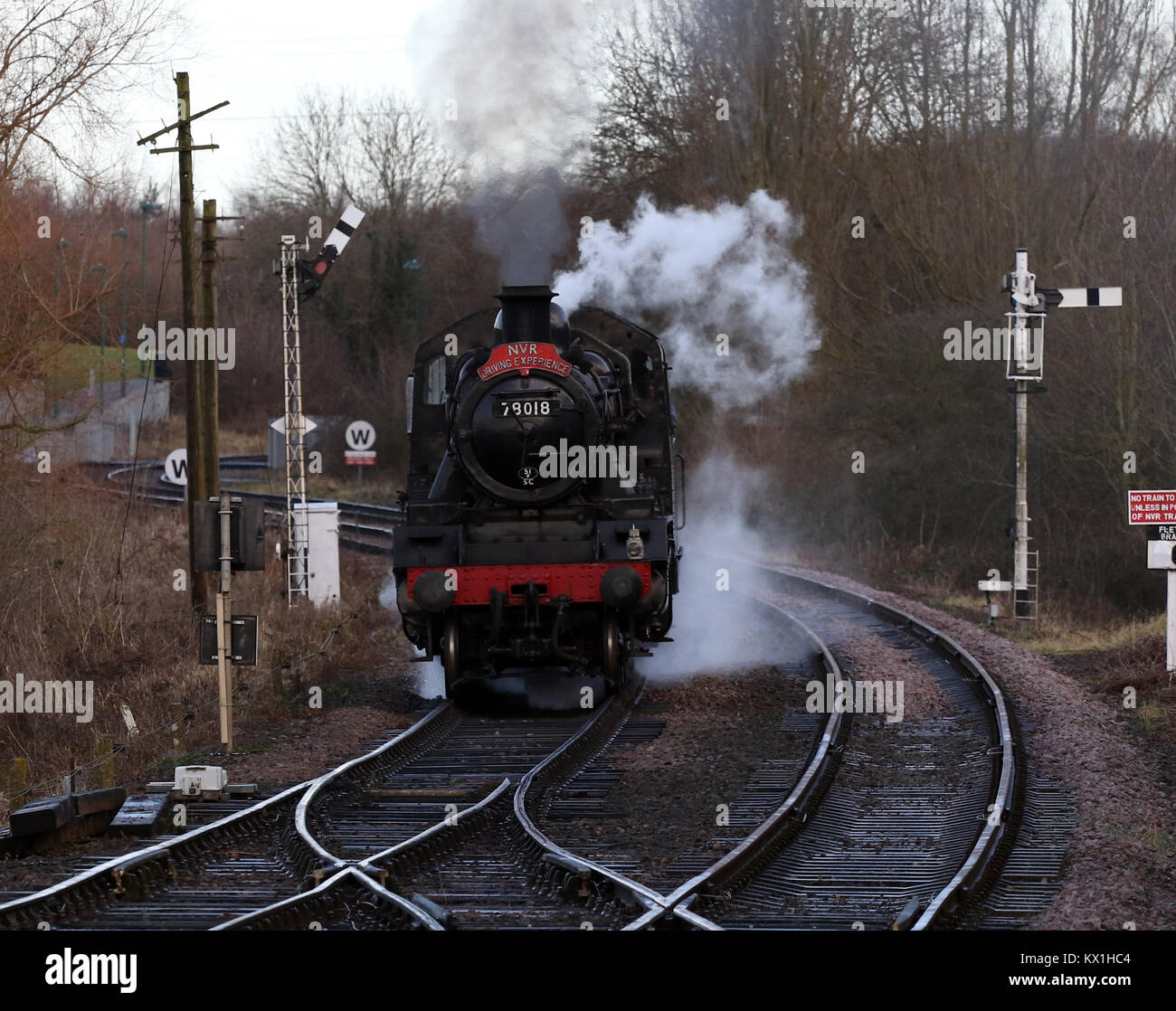 Peterborough, Cambridgeshire, on January 6, 2018. Steam