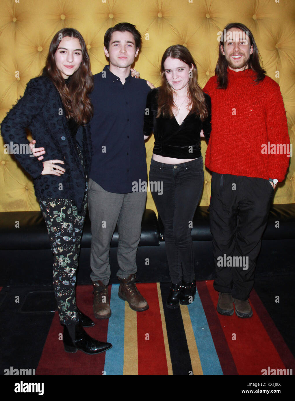 New York, NY, USA. 5th Jan, 2018. Quinn Shephard, Luke Slattery, Nadia