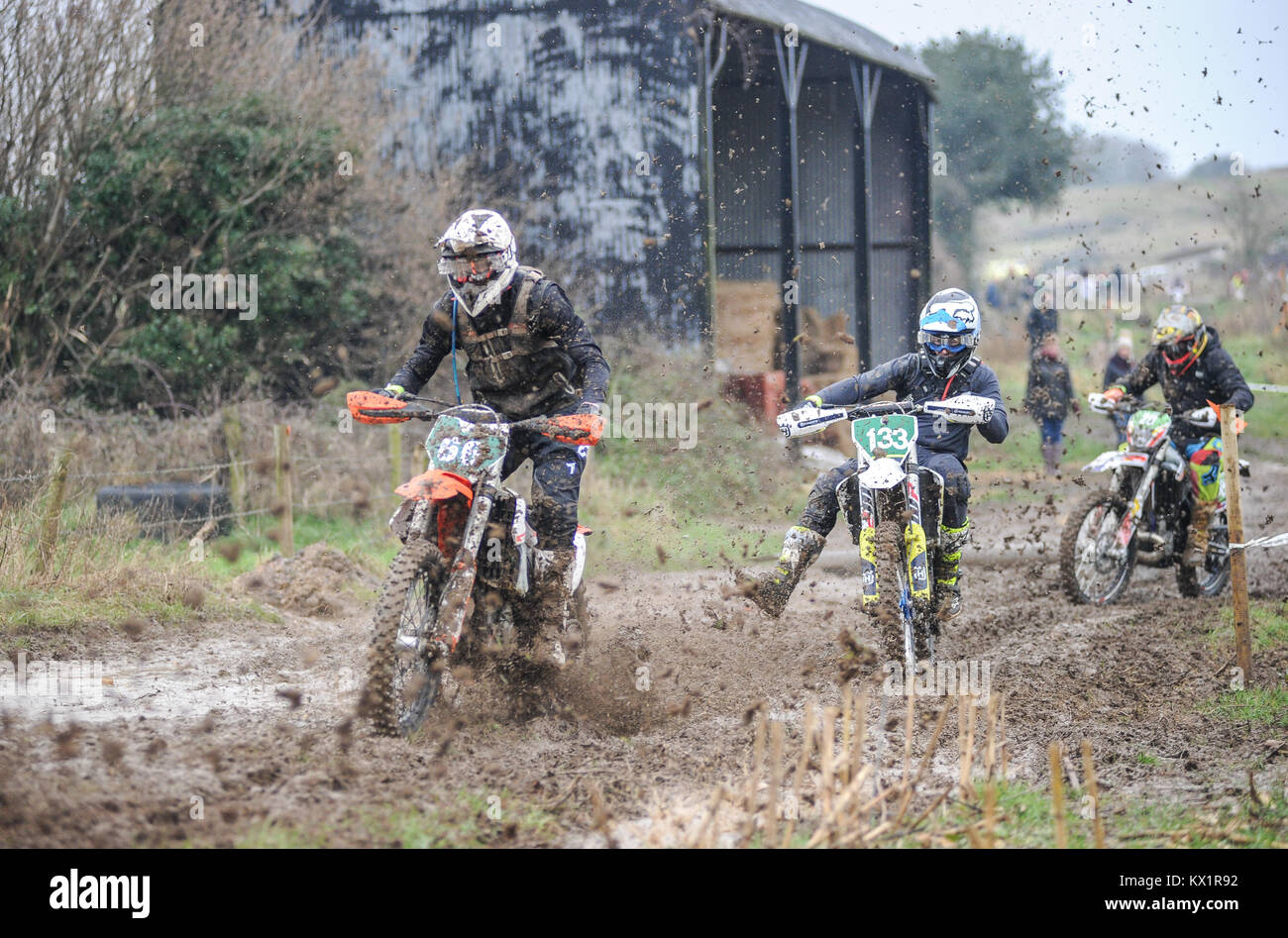 Dorset UK. 06th Jan 2018. Rogershill Raceway MX Enduro Track