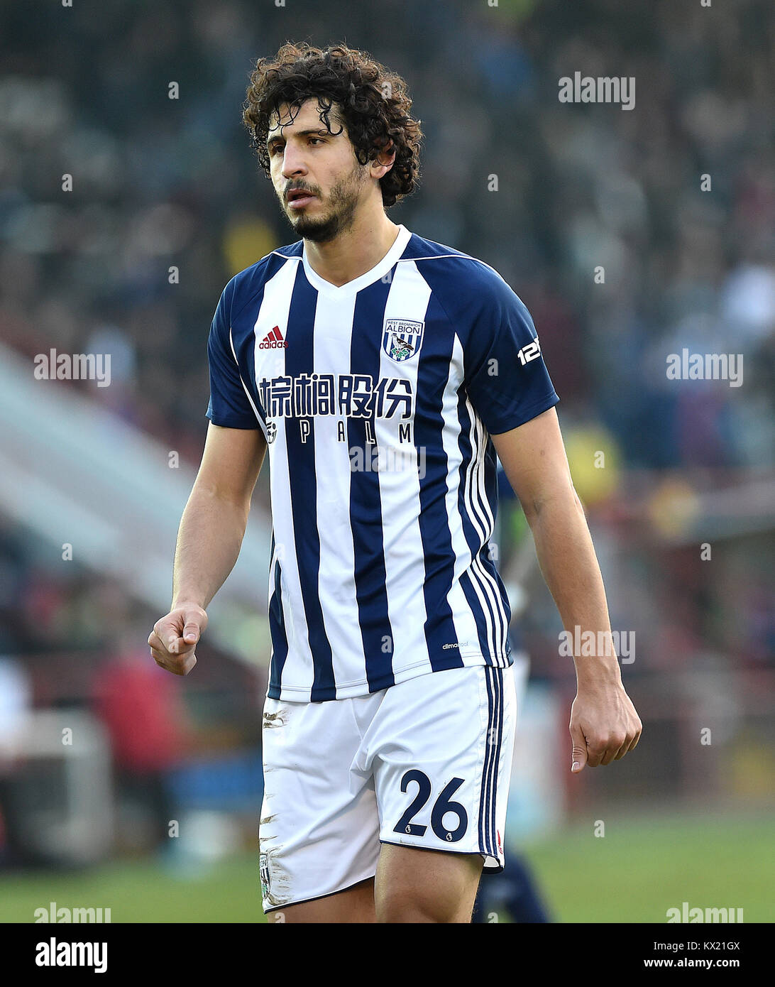 West Bromwich Albion's Ahmed Hegazy during the FA Cup, third round match at St James' Park, Exeter. PRESS ASSOCIATION Photo. Picture date: Saturday January 6, 2018. See PA story SOCCER Exeter. Photo credit should read: Simon Galloway/PA Wire. RESTRICTIONS: EDITORIAL USE ONLY No use with unauthorised audio, video, data, fixture lists, club/league logos or 'live' services. Online in-match use limited to 75 images, no video emulation. No use in betting, games or single club/league/player publications. Stock Photo